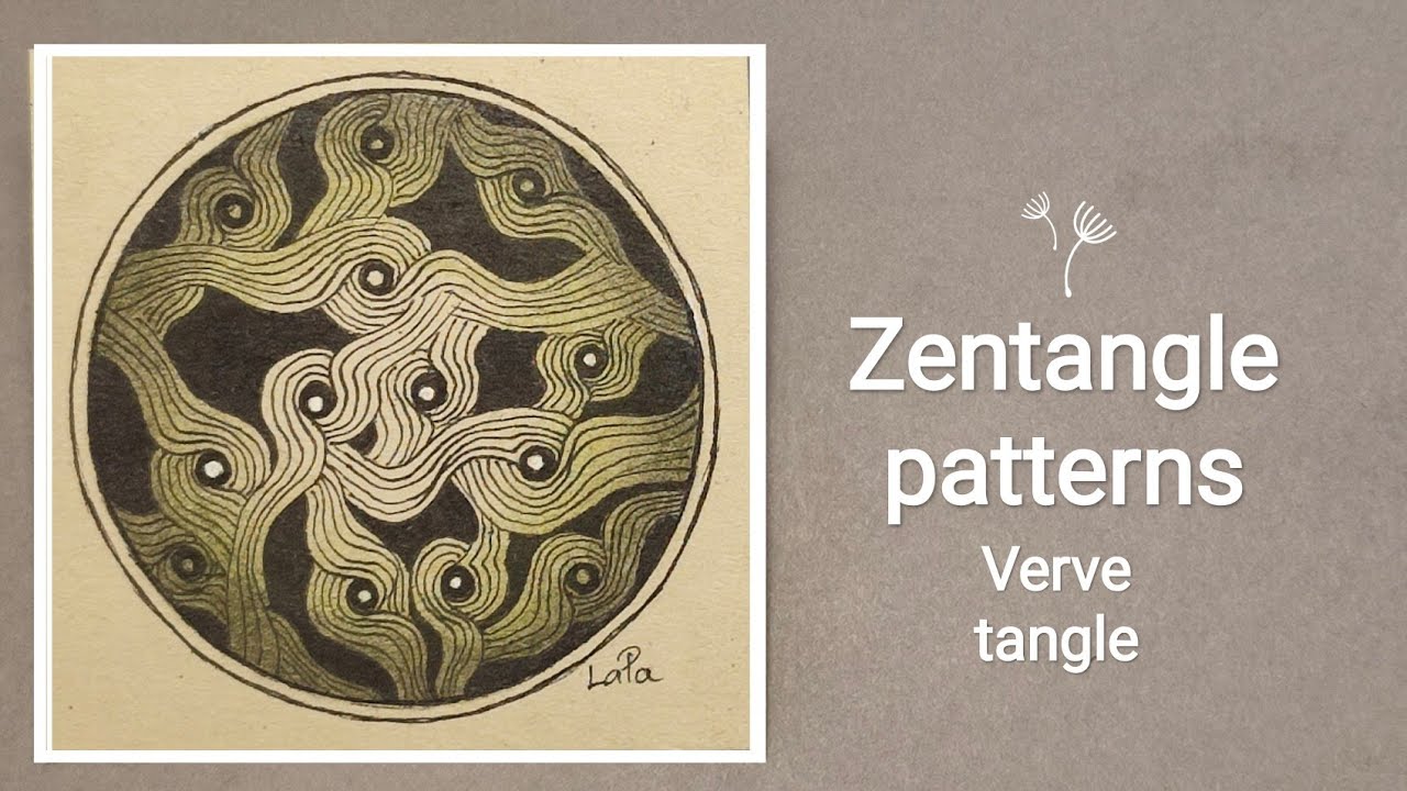 Zentangle patterns- Verve tangle /Easy Zentangle /Zentangle art /Drawing /Easy pattern