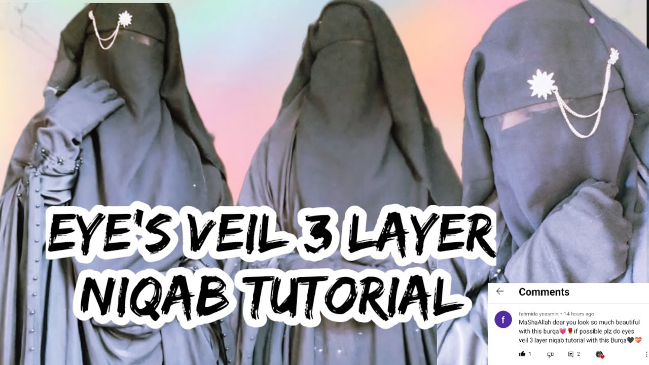 Request Video For Eyes Veil 3 Layer Niqab Tutorial🧕❣️|| Full Coverage||