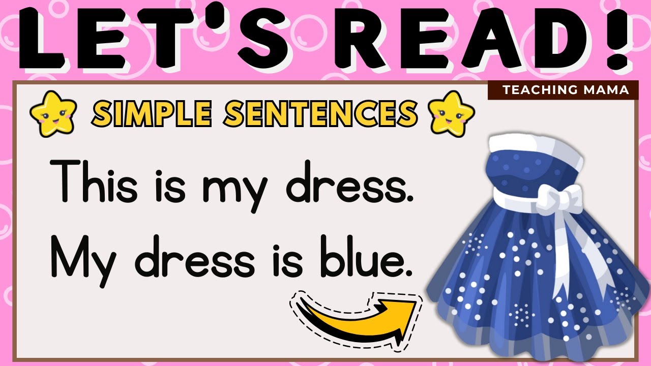 LET'S READ SIMPLE SENTENCES | TEACHING MAMA'S LEARNING VIDEO | PRACTICE READING EASY AND FUN ENGLISH