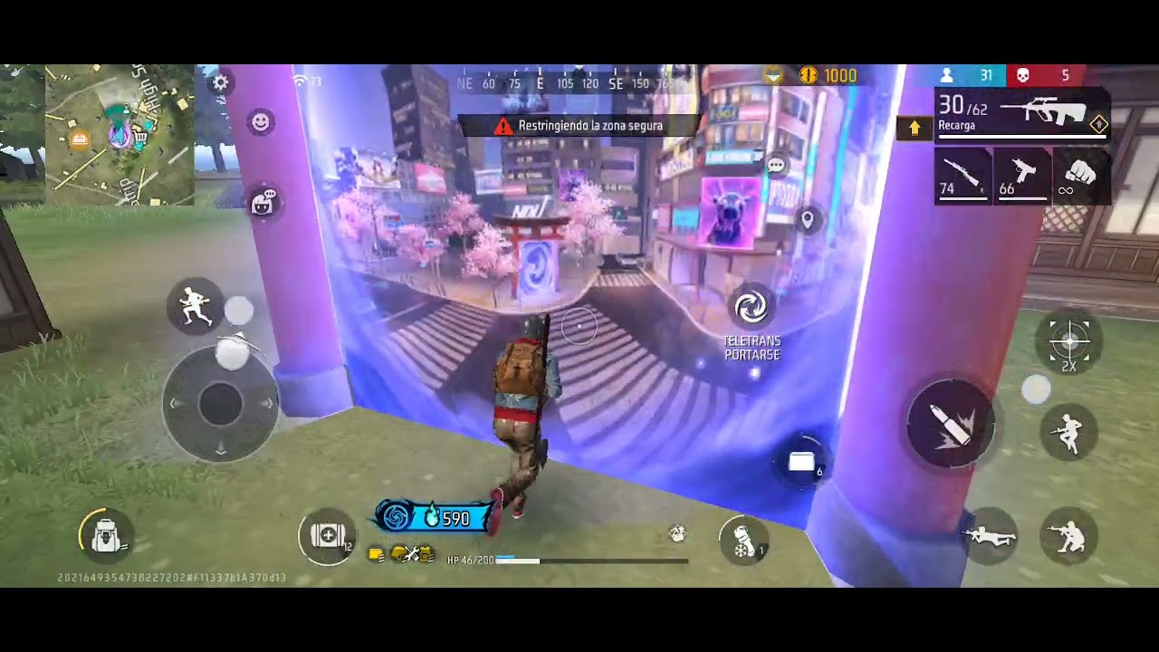 Jugando mi primera partida de free fire