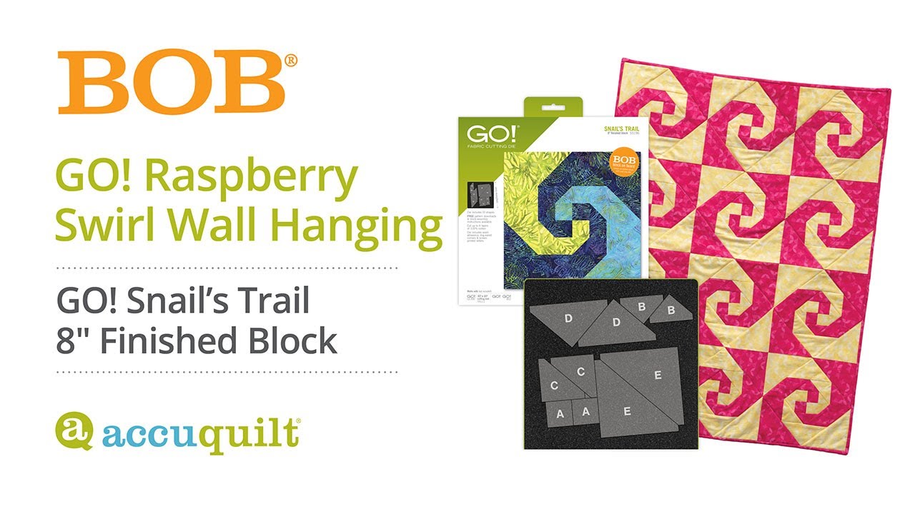 AccuQuilt GO! Snail's Trail Die - Raspberry Swirl Free Pattern