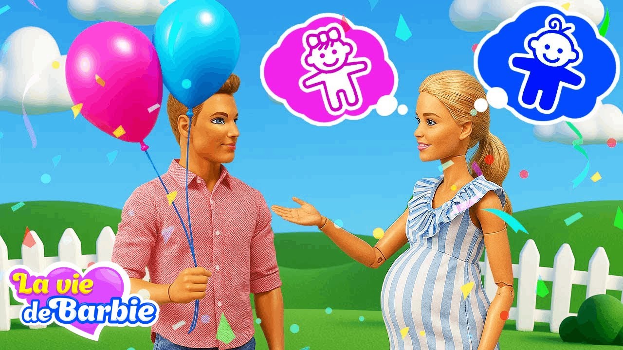 Fille ou garçon ? La fête surprise du bébé de la poupée. Jeux pour les filles