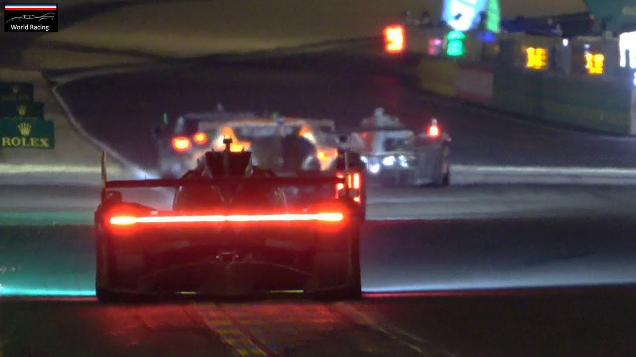 24H Le Mans 2023 Full Throttle At Night ! Amazing Racing Sounds, Flames & Sparks !