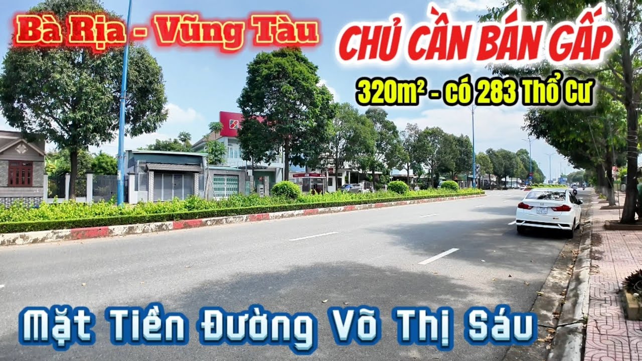 Chủ Kẹt Tiền Bán Gấp Mảnh Đất 320m² Mặt Tiền Đường Võ Thị Sáu Tại BRVT #batdongsan #nhadat