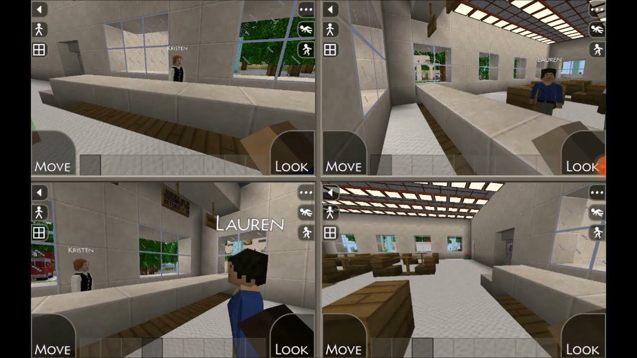Survivalcraft 2 Girls goes to Kristen's Burger