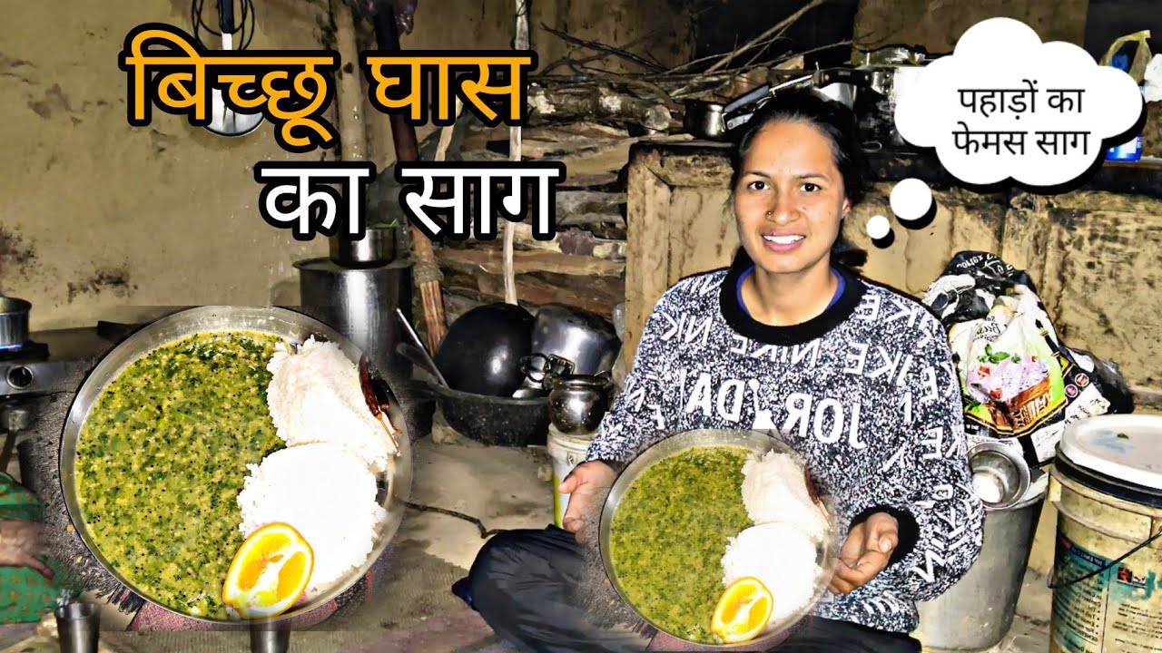 पहाड़ों का फेमस खाना 😍 ll बिच्छू घास का साग🤤ll Ritika Rawat ll pahadi lifestyle ll 