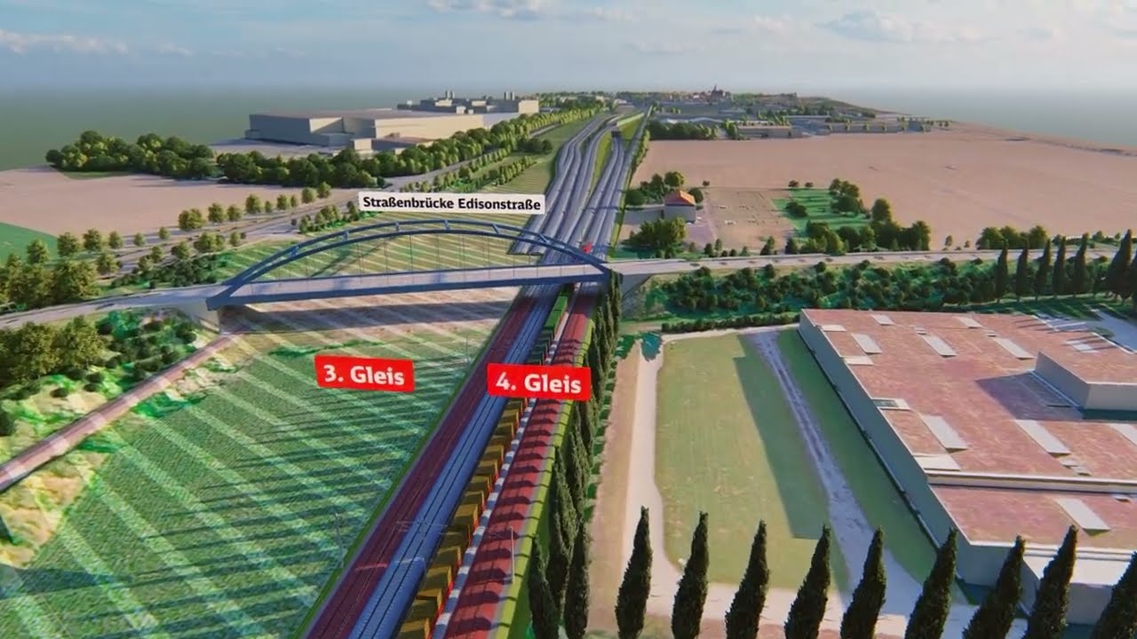 Mehrgleisiger Ausbau Regensburg–Obertraubling: 3D-Visualisierung