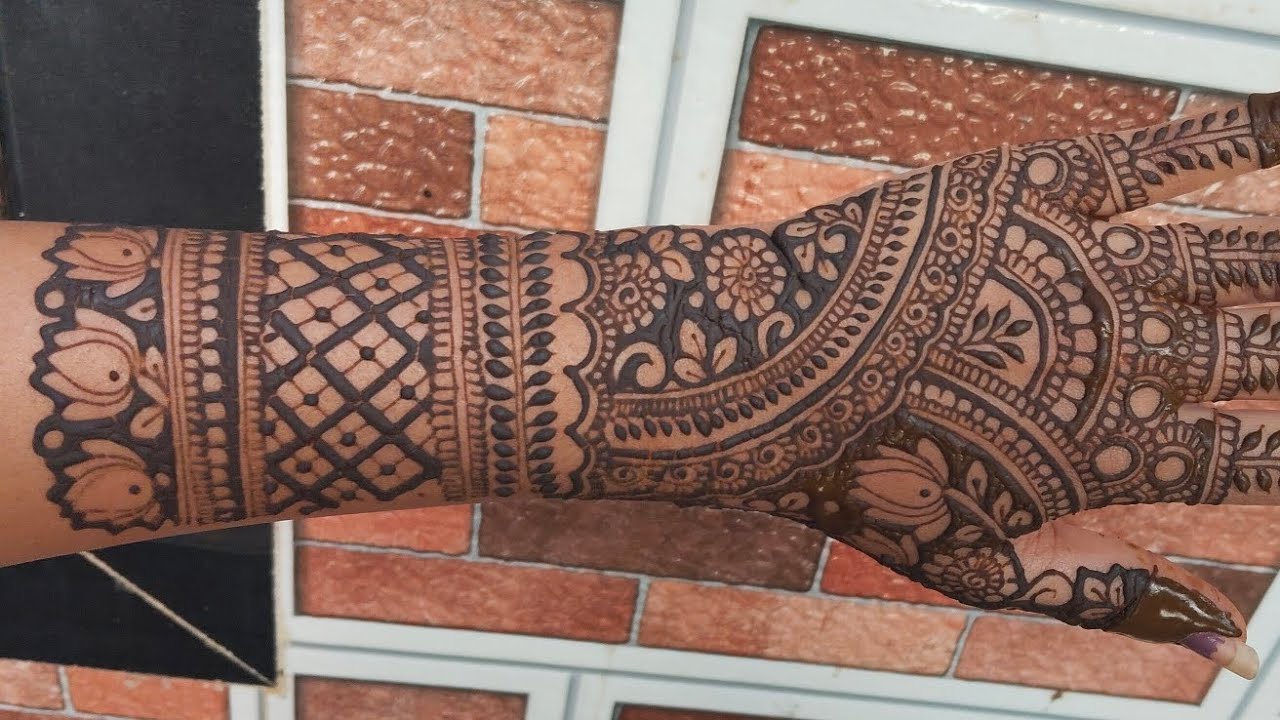🌿🌷🪷 mehdi hand full long 🪷🌷🌿#mehndi #henna #trending#viral#mehdi by khushi #mehdiart #explore#fyp🌷🌿