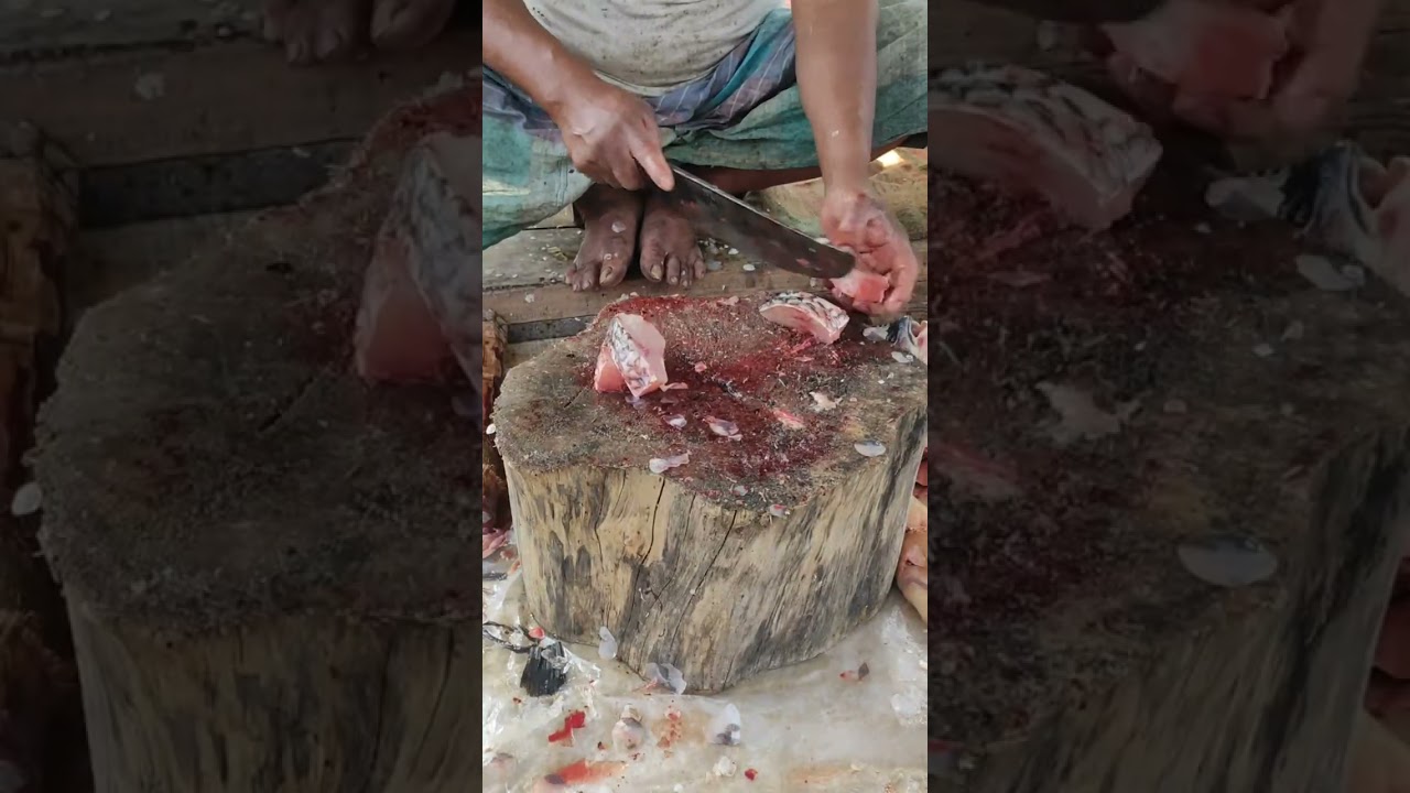 Fish Cutting From Market | Fresh Big Fish Cleaning & Smooth Professional Cutting Skills