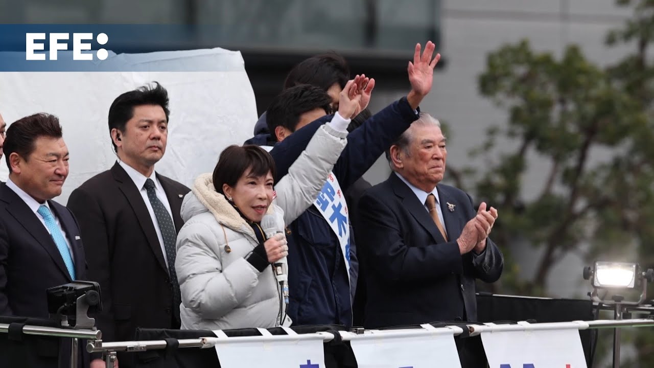Japón cierra su campaña electoral más corta con Takaichi como clara favorita