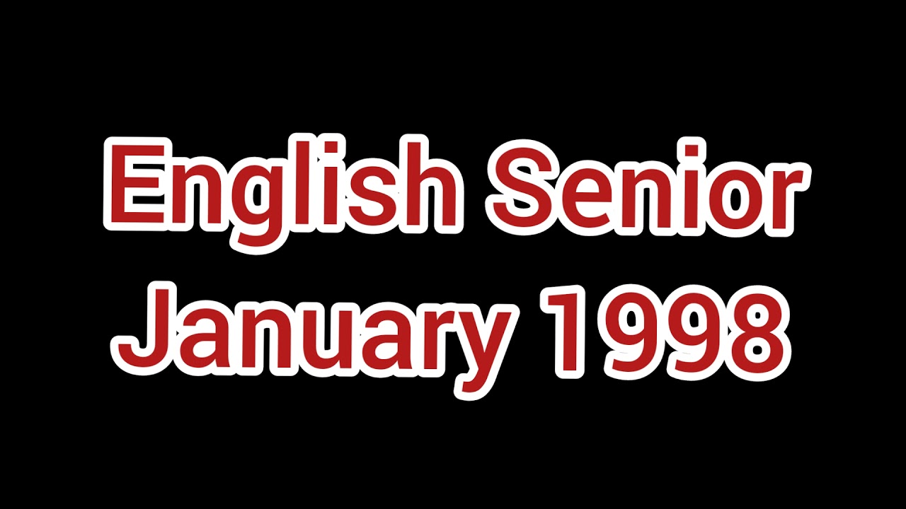 Shorthand English Senior -- January 1998 -- 120 wpm