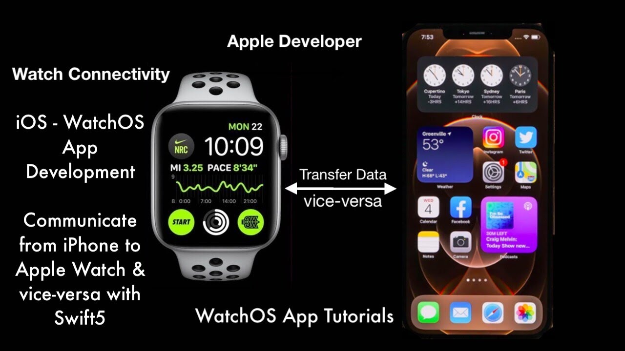 Build iOS-WatchOS App | Transfer data from iPhone to Apple Watch | Watch Connectivity |WCSession Ep5