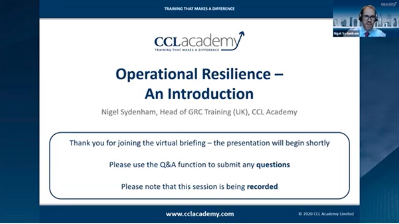 UK Virtual Event: Operational Resilience