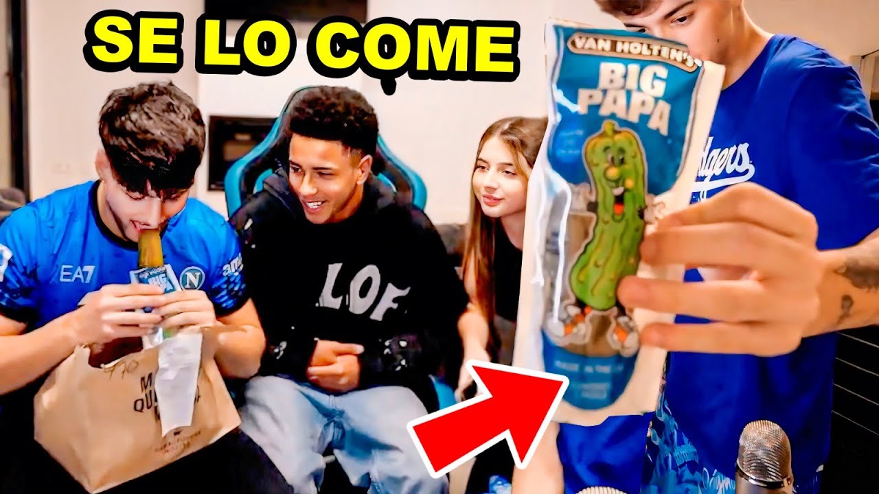 Krufy, Javi Nogales y Belligoal se comen el Pepinillo Gigante de Tiktok!