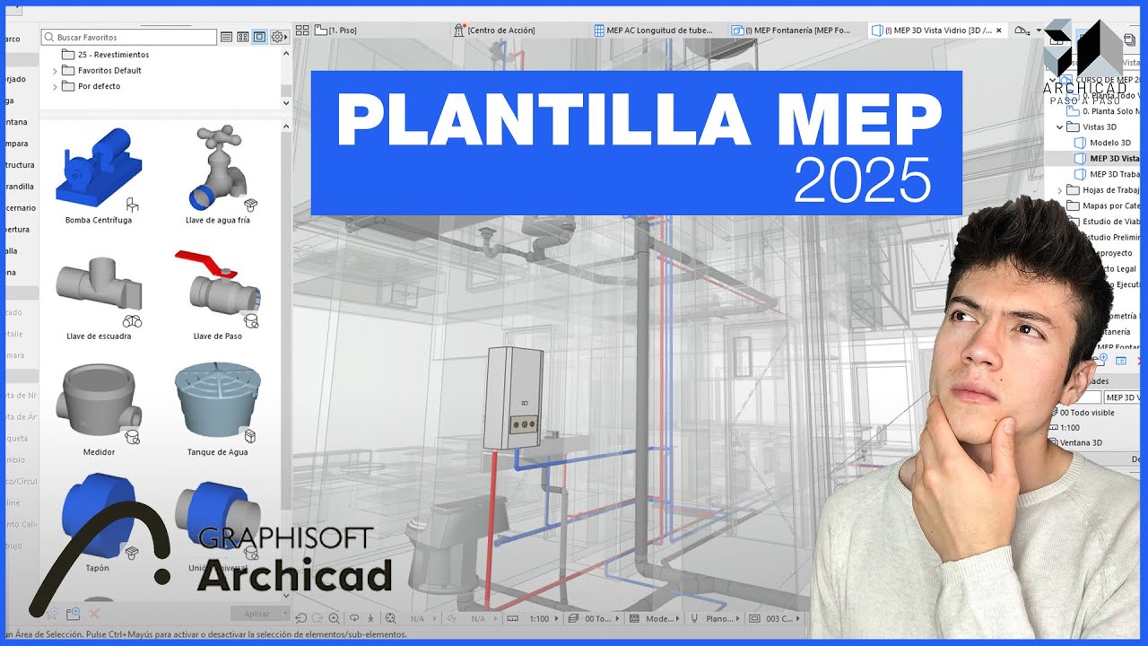 Cómo crear nuestra Plantilla MEP en Archicad | 2025 💧