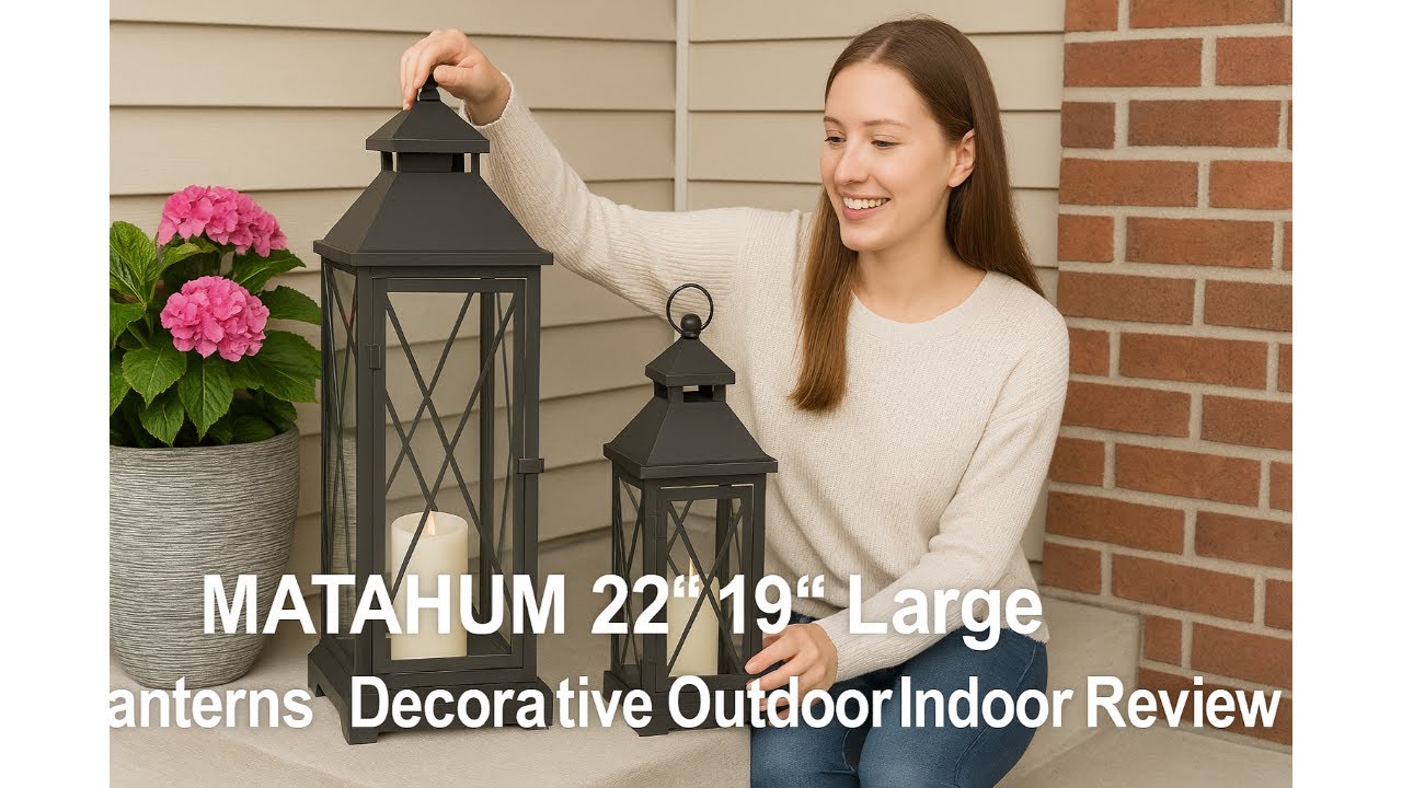 🏮 MATAHUM 22'' 19'' Large Lanterns Decorative Outdoor Indoor Review 🏠