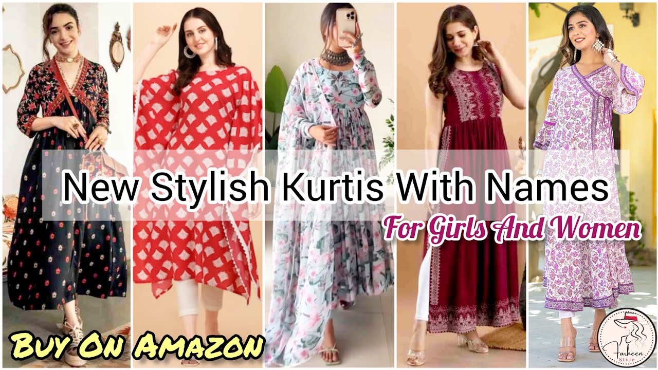 Types of kurtis with names/Kurti names for girls women ladies/Types of kurtis for jeans/Kurtis names