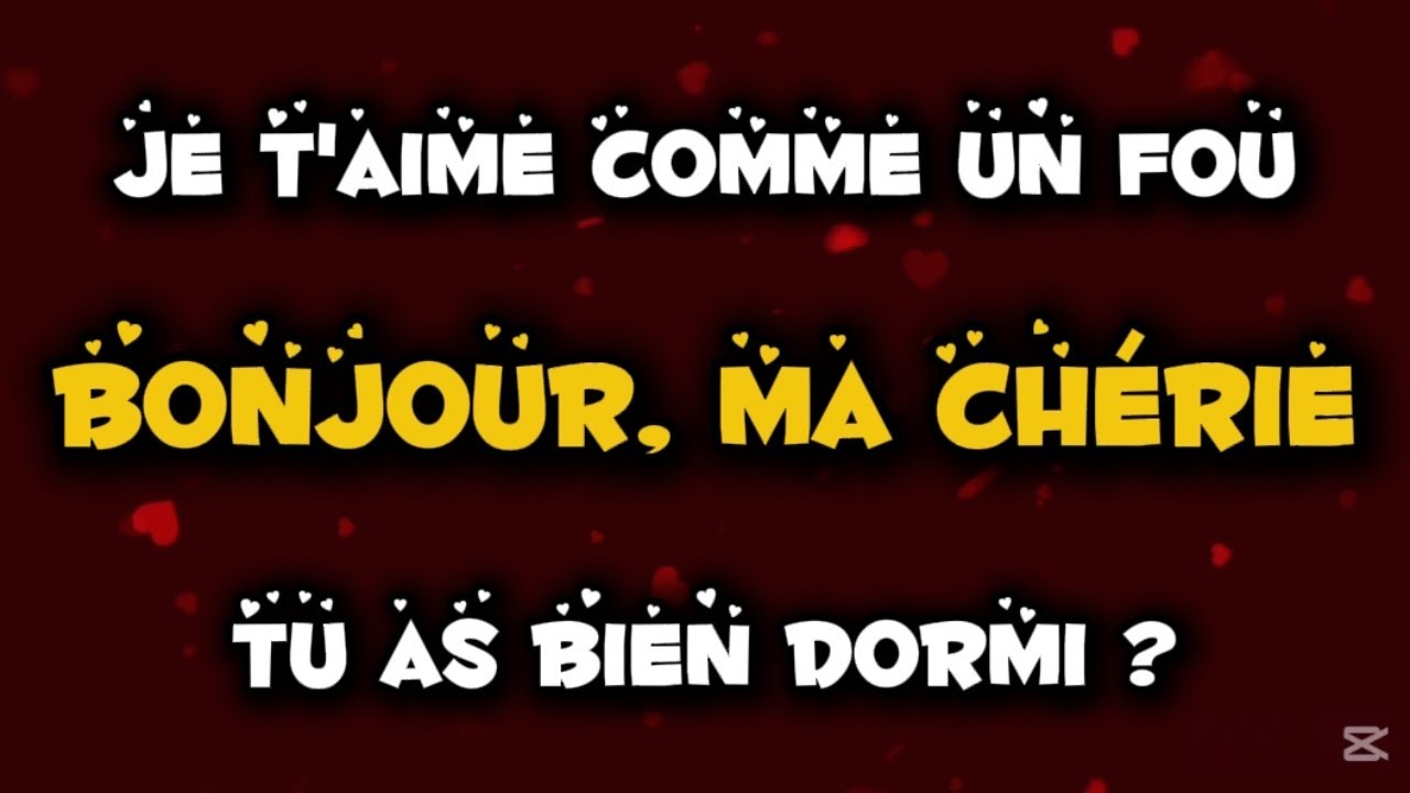 Bonjour mon amour 💌 Tu vas adorer ce message !😍💕 Magnifique texte d'amour touchant