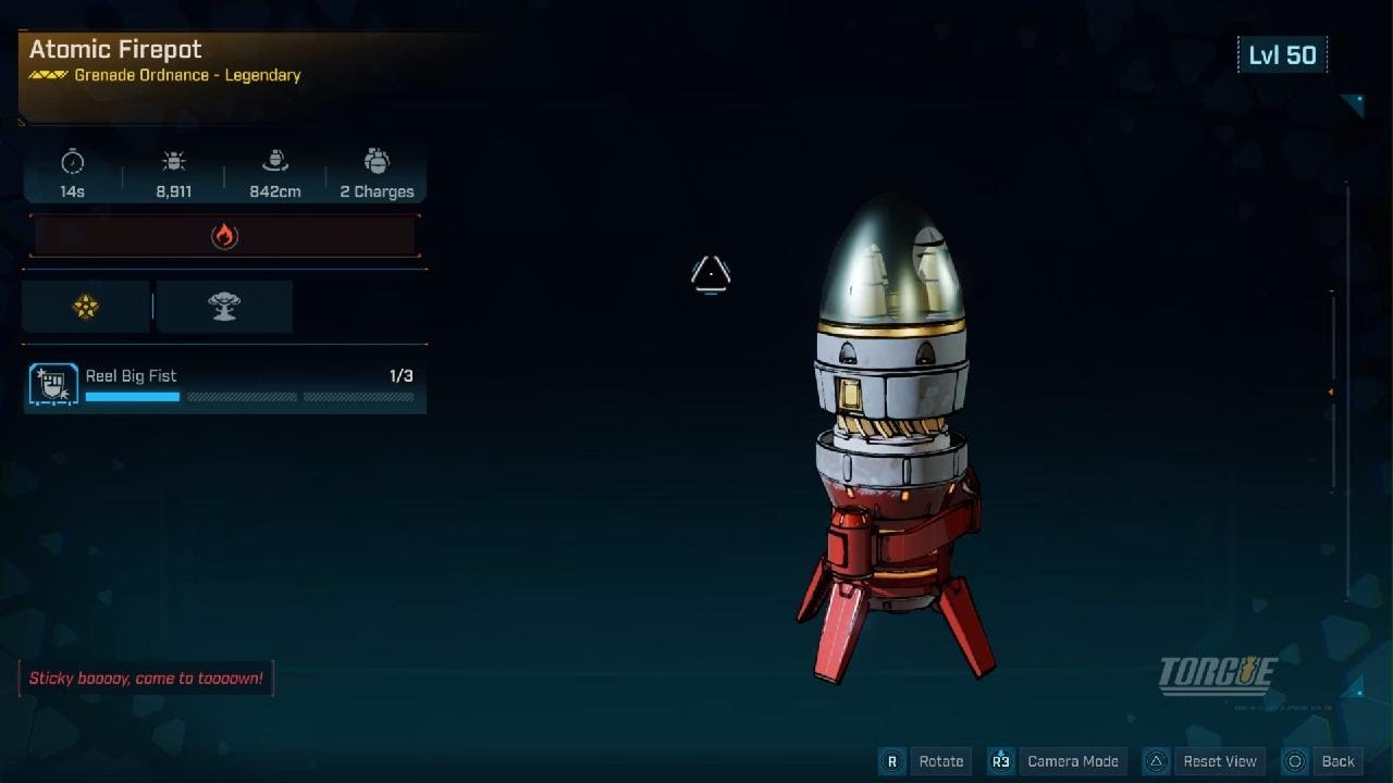 Borderlands 4 - Firepot (Legendary Torgue Grenade Ordnance)