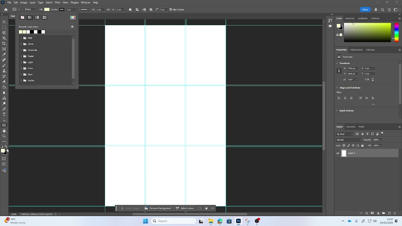 Photoshop Part 1 Grid setup