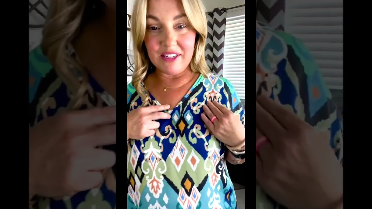 You Got This Blue & Sage Boho V Neck Cuffed Dolman Sleeve Dress