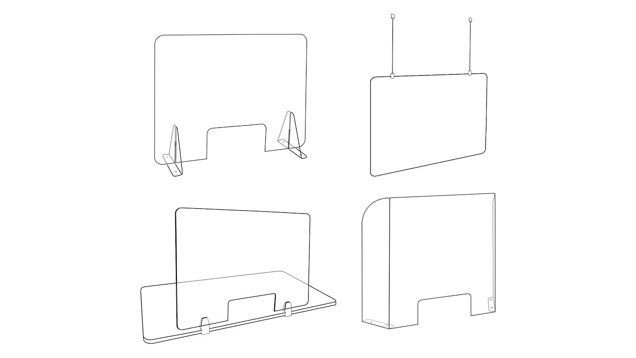 Sneeze Guards Acrylic Screen, Covid Protective Shield, Cough Barrier for Counter