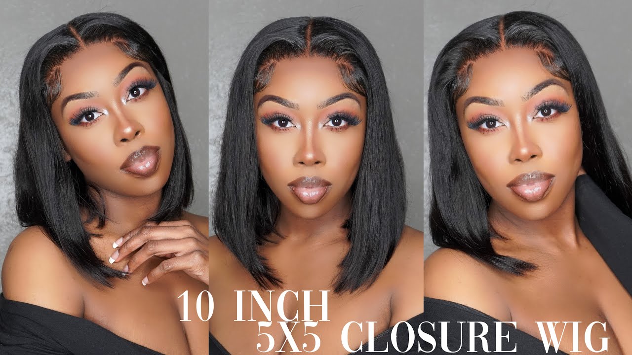 10 Inch Straight Bob | 5X5 Closure Wig Install | Best Sleek Bob Ever Ft. Soul Lady Wigs