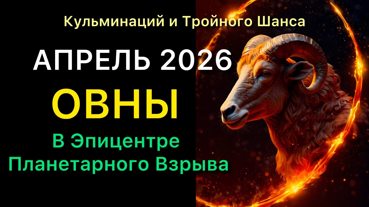 ОВЕН ГОРОСКОП НА АПРЕЛЬ 2026 года. В Эпицентре Планетарного Взрыва 