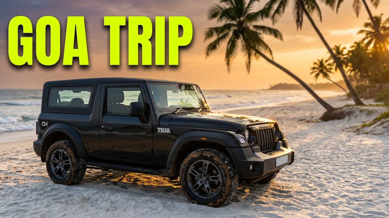 Goa road trip on mahindra thar #thar #goa #roadtrip #goatourism #goabeaches
