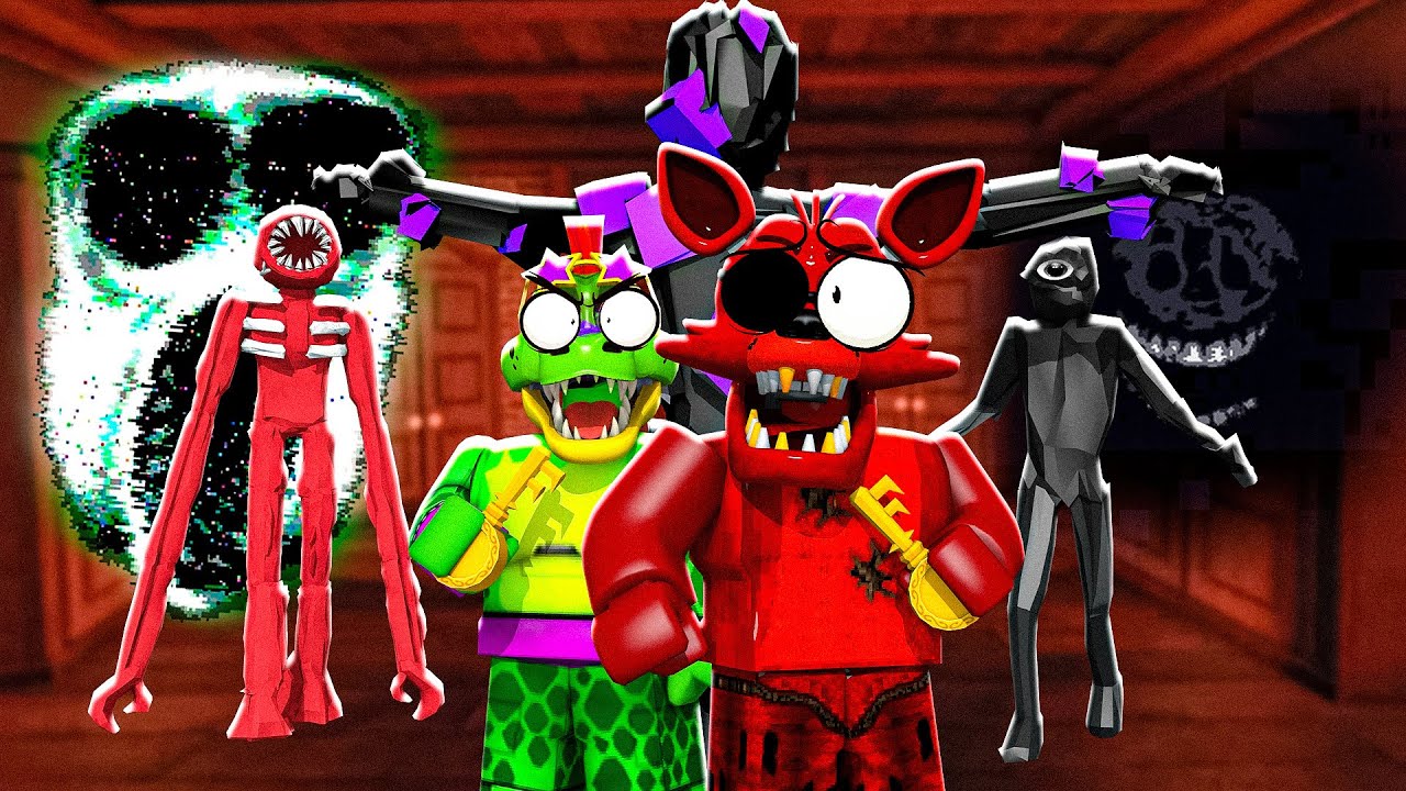 Monty and Foxy Play Doors In Roblox BUT Are COMPLETE NOOBS!