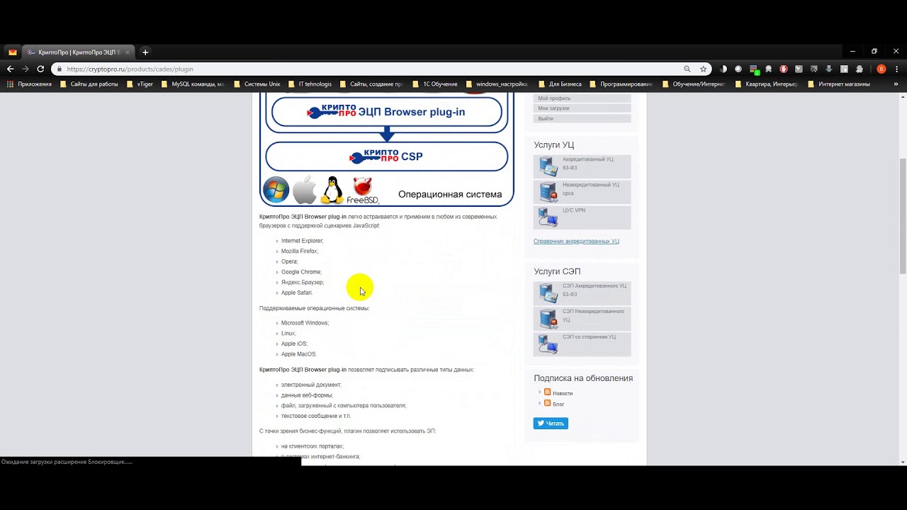 Установка КриптоПро ЭЦП Browser plug-in
