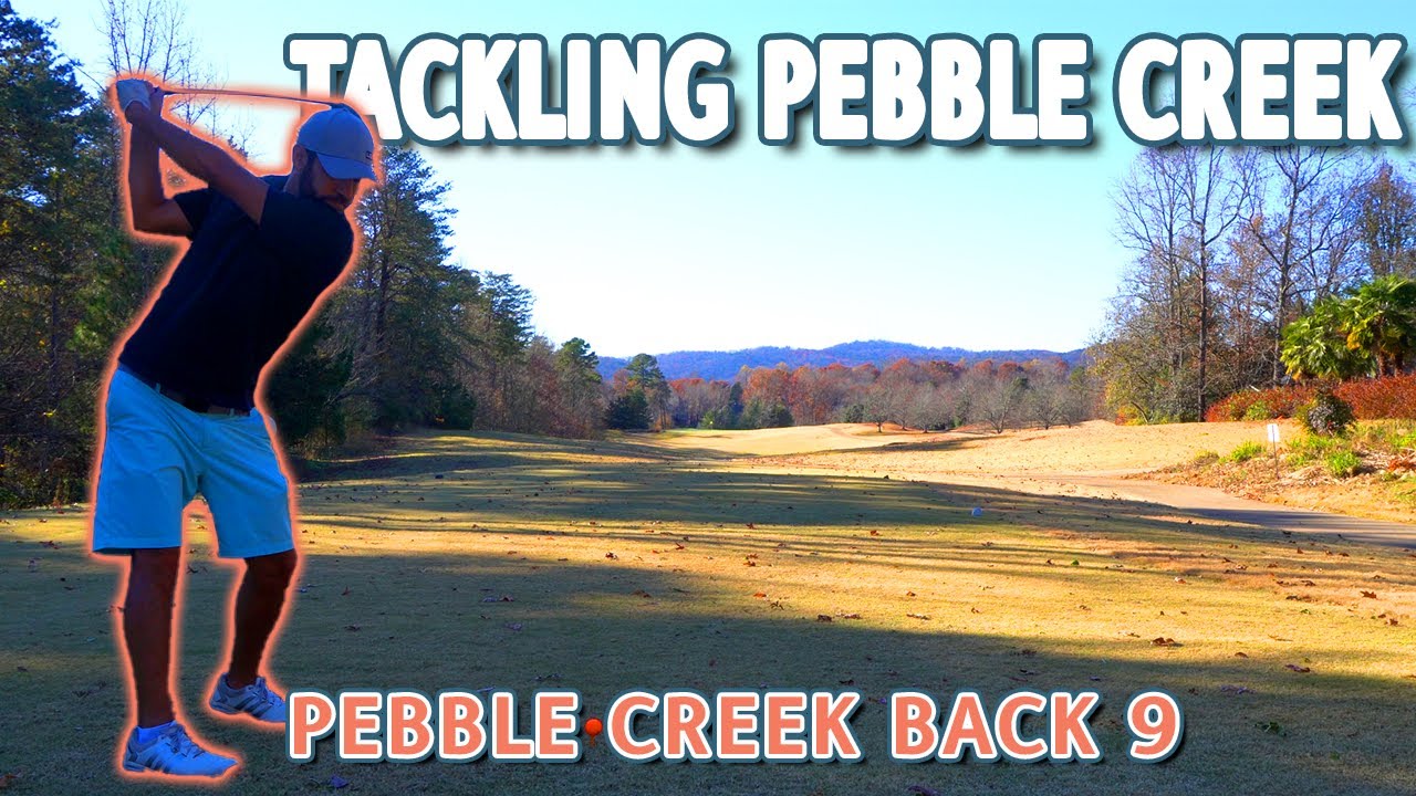 BREAKING 85 AT PEBBLE CREEK! Pebble Creek Golf Club Back 9 Course Vlog | SHOT TRACERS