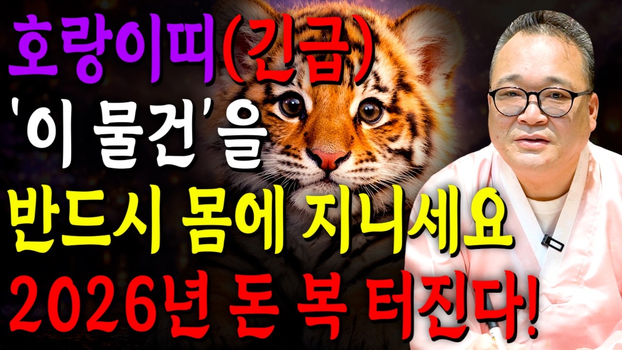 2026년 호랑이띠는 '이것'을 꼭 들고 다니세요 돈이 끊임없이 들어옵니다. 호랑이띠운세 말년에 대박난다?! 찾아오는 변화와 기회들은? 50년생 62년생 74년생 86년생 운세