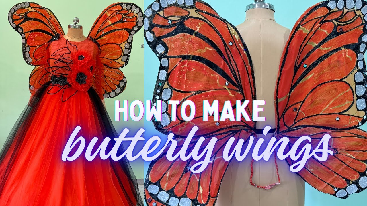 How to make butterfly wings/butterfly wings tutorial/ butterfly wings kaise banaye ❤️