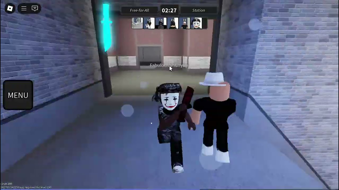 I was trying so hard in Murderers vs Sheriffs Roblox (FFA)