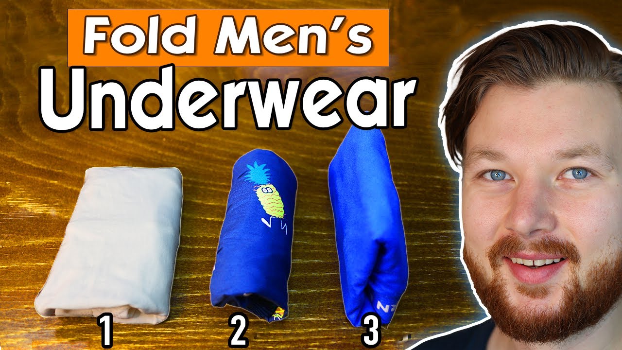Fold Men's Underwear to Save Space (Boxers, Boxer-Briefs, and Briefs)