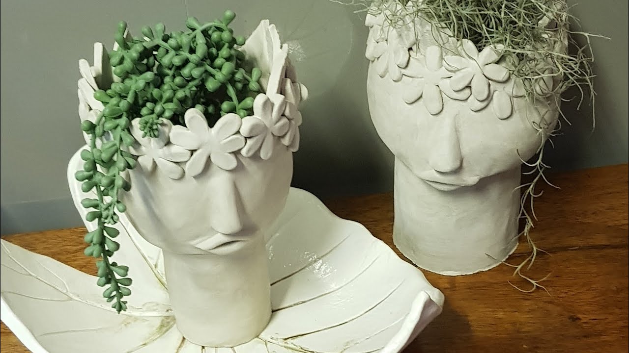 Lets make a face planter * unique handmade plant pot* #clay #ceramics #howtomake
