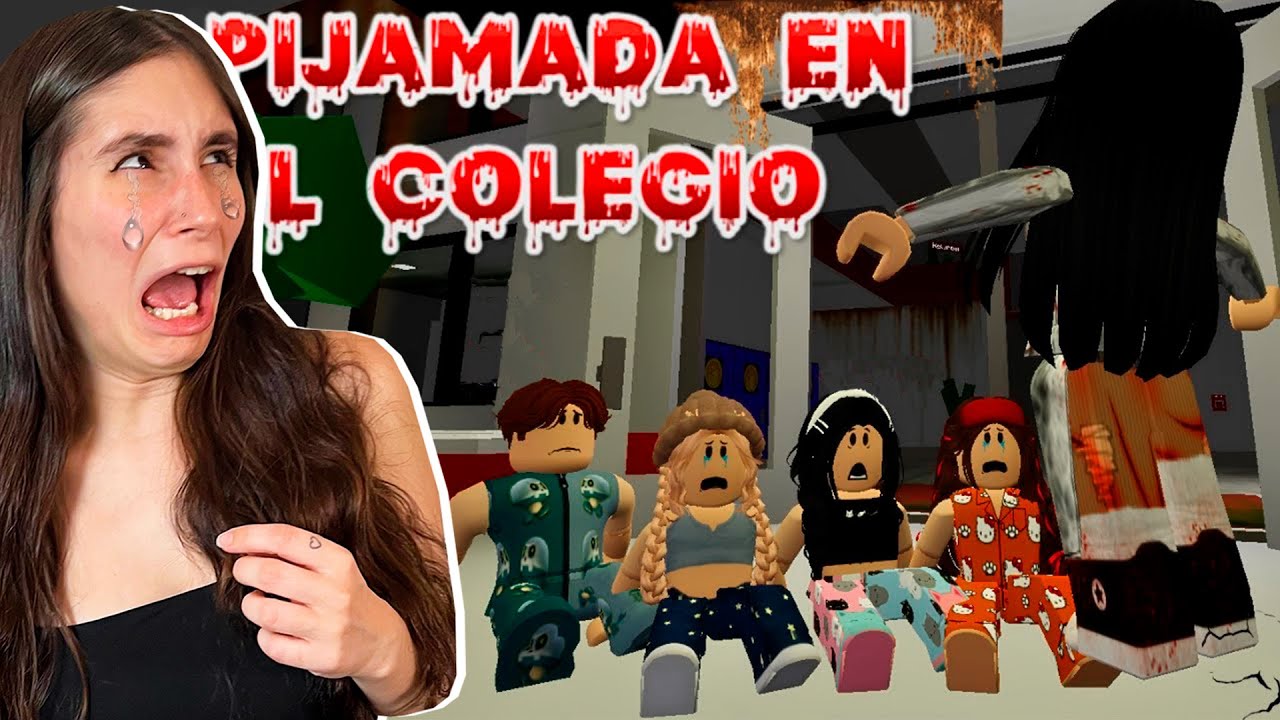 PIJAMADA EN EL COLEGIO 😱 Reacción Historia de Terror de Brookhaven