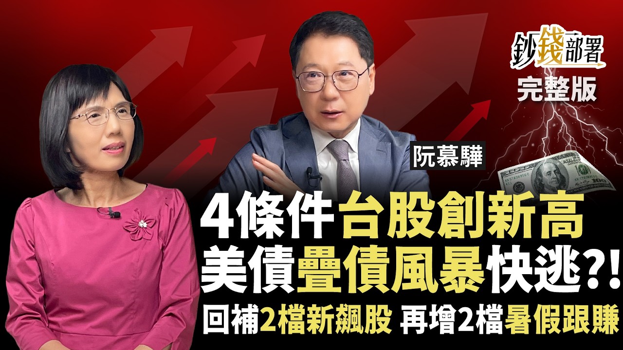 台股再過4關重返多頭再創高！慕驊哥新增持股 暑假開飆 美債藏疊債危機 該逃嗎？《鈔錢部署》盧燕俐 ft.阮慕驊 20250515