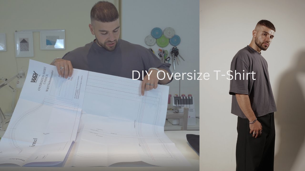 DIY Oversize crop T-Shirt Schnittmuster Pattern Nähanleitung / WY 01