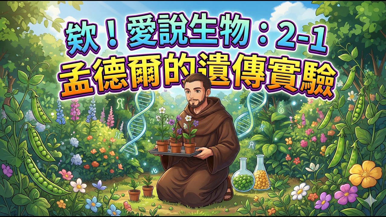 【欸！愛說生物】2-1 孟德爾的遺傳實驗：破解生命的遺傳密碼！