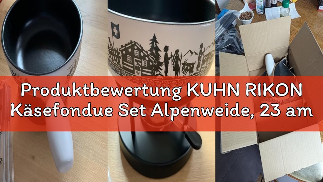 Produktbewertung KUHN RIKON Käsefondue Set Alpenweide, 23 am, aus Ton, Induktionstauglich, inkl. Rec
