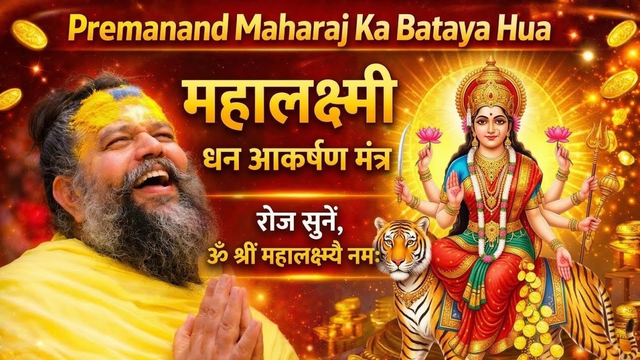 Premanand Maharaj Ji Ka Bataya Hua Mahalakshmi Beej Mantra | 108 Times Chant | धन प्राप्ति मंत्र