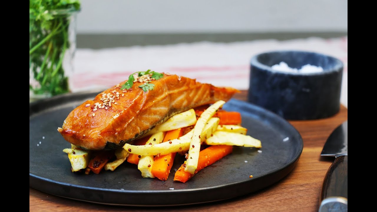 Recette de saumon facile laqué au four