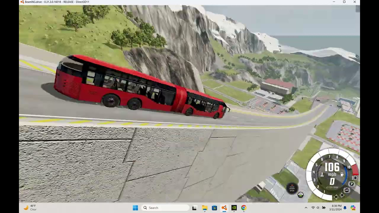 jumping 5 busses off ramp Beamng drive