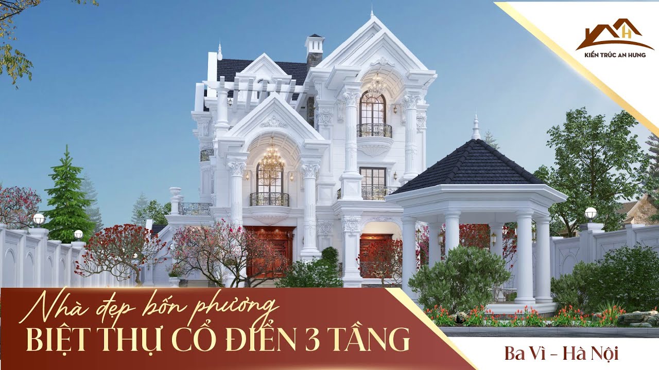 Mãn nhãn với biệt thự châu Âu 3 tầng đẳng cấp, tinh tế trong từng chi tiết