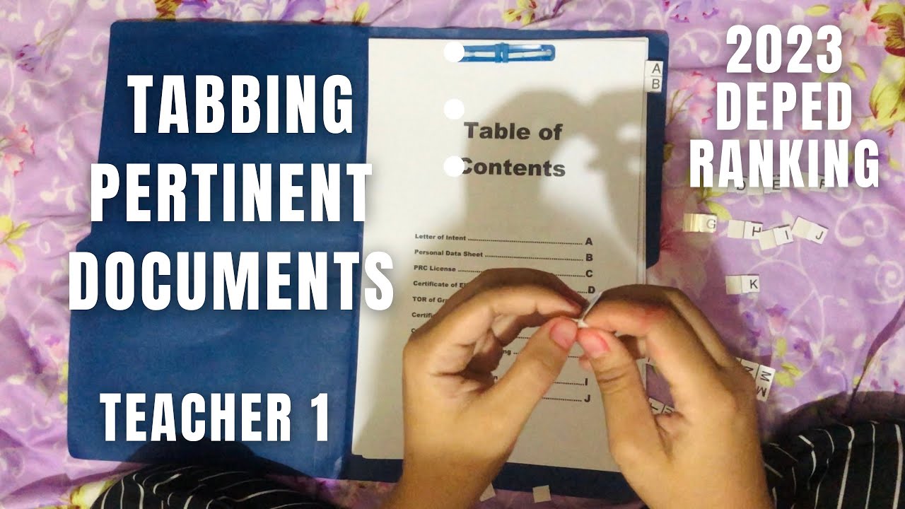 ⭐️Tabbing of Pertinent Documents || How to Tab your Documents using Index Tab || DepEd Ranking 2026