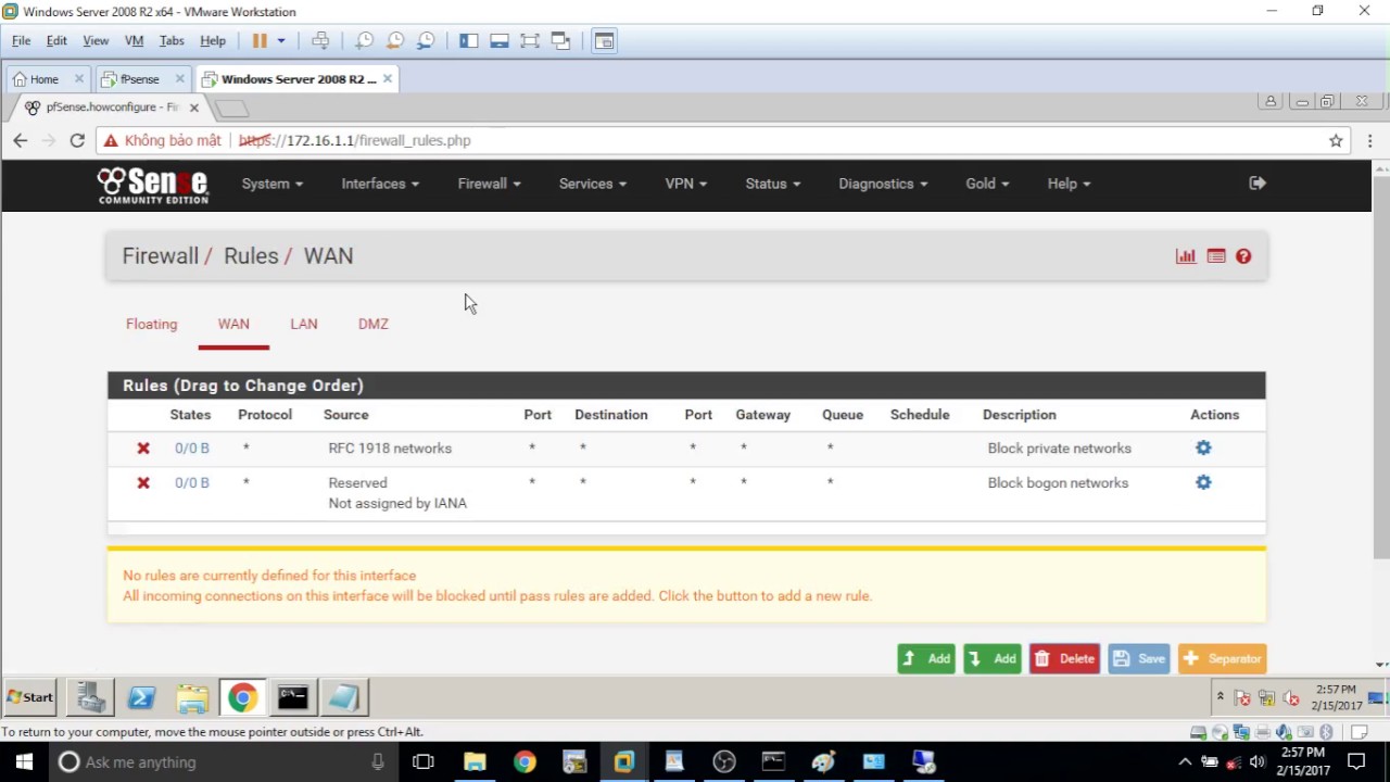 pfsense: Nat 1:1 (dmz,outside)