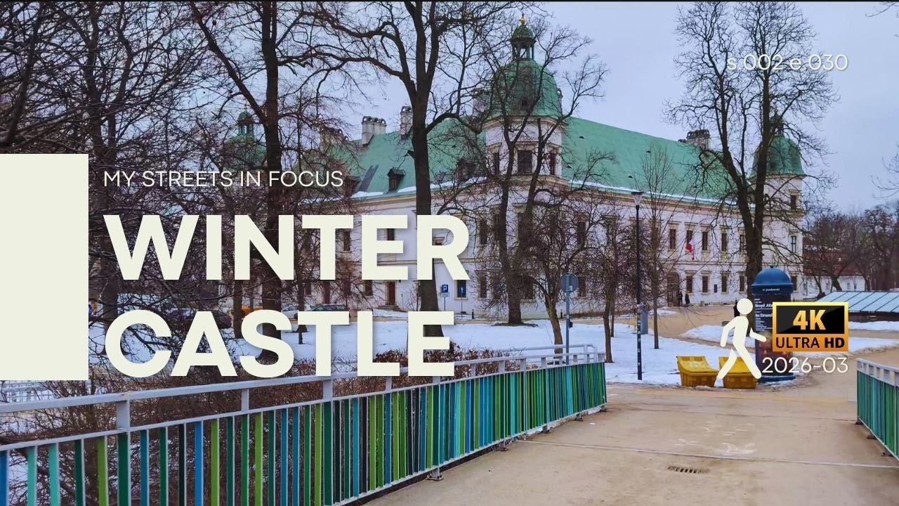 Peaceful Winter Walk ❄️ Exploring Quiet Parks & Pre-War Streets, Warsaw (4K no talking) walking show