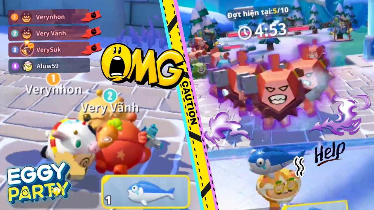 Eggy Party - Hội Very Khi Bị Triệu Tập Ra Chiến Trường, Tiêu Diệt Zombie !!